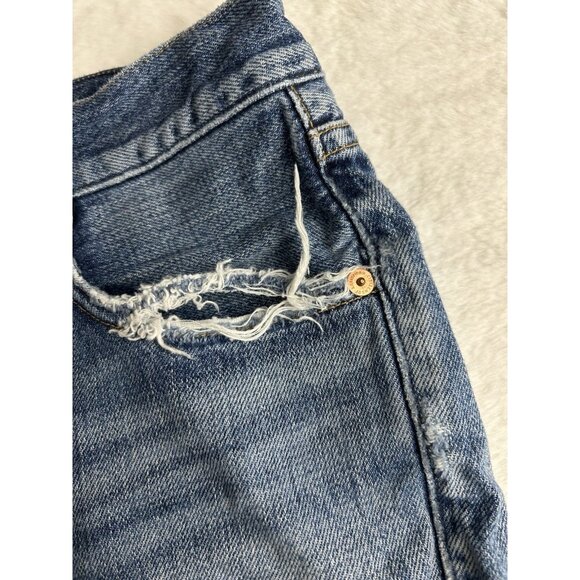 Citizens of Humanity Nikki Vintage 26 Distress Torn Button-Fly Jean Shorts High - Picture 9 of 15